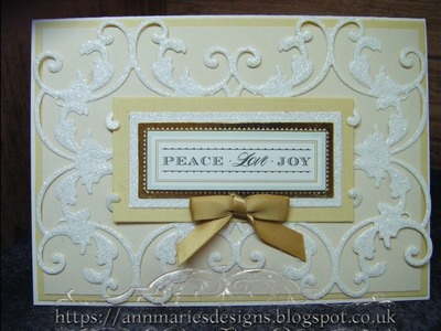 363.Cardmaking Project: Anna Griffin Elegant Ivory Christmas Card