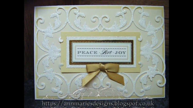 363.Cardmaking Project: Anna Griffin Elegant Ivory Christmas Card