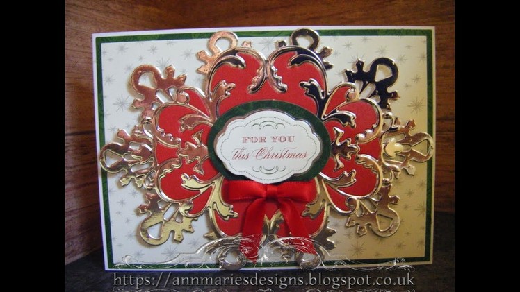 368.Cardmaking Project: Anna Griffin Ornate Christmas Shine Card