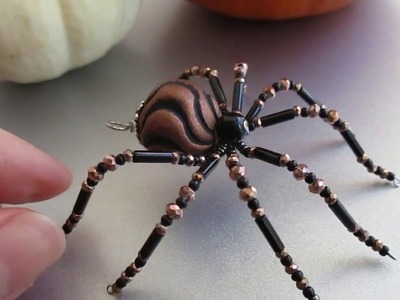 Beaded Christmas Spiders - Snickerdoodle Delight Spider - by Holly Greene