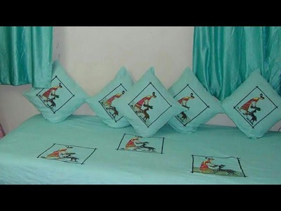 Bedsheet Painting with Flat Brush |Home Decor