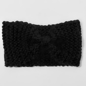 Black Knitted Wool Handmade Hairband for Women