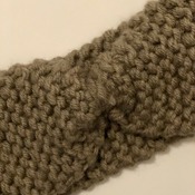 Brown Knitted Wool Handmade Hairband for Women