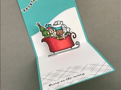 Card Tutorial: Pop-Up | Christmas Card | Featuring Avery Elle Stamps