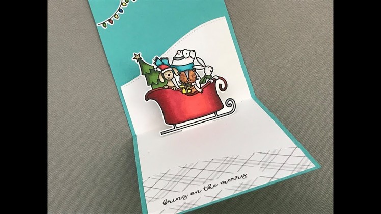 Card Tutorial: Pop-Up | Christmas Card | Featuring Avery Elle Stamps