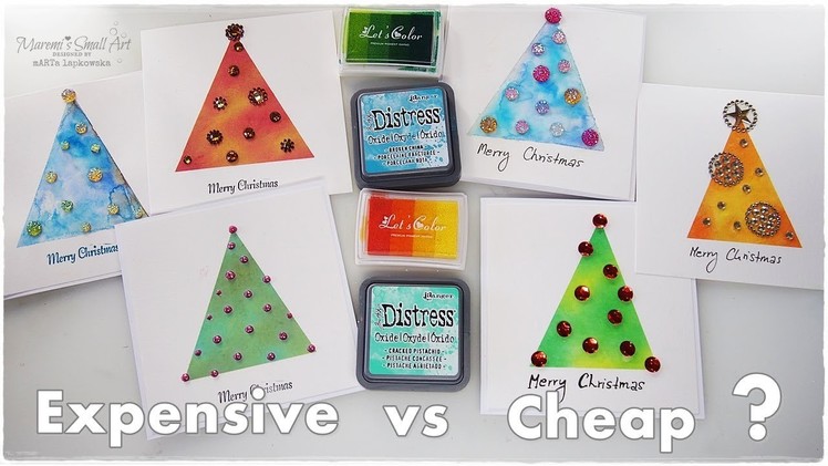 Cheap vs Expensive Products for Christmas Cards  ♡ Maremi's Small Art ♡
