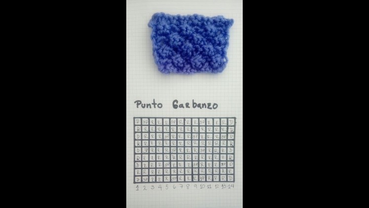 Chickpea, two-needle stitch. Class # 10 Punto garbanzo, tejido a dos agujas