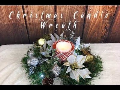 Christmas Candle Table Wreath DIY (Dollar Tree)