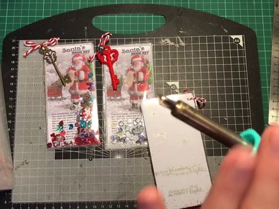 Christmas Crafts - Santa's Magic Key Shaker Tag