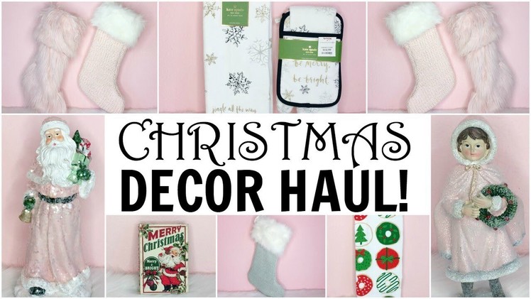 CHRISTMAS DECOR HAUL! ♡ Pink & Vintage Traditional ♡ HomeGoods, Marshalls, TJ Maxx & Hobby Lobby