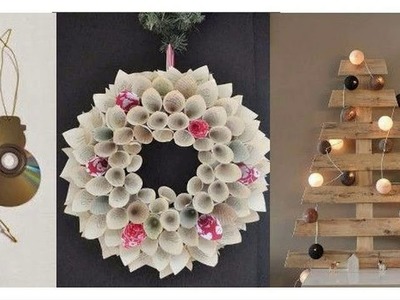 Christmas decoration with recycled material