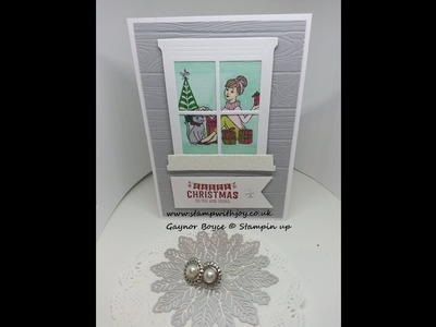 Christmas in the making card using stampin up products