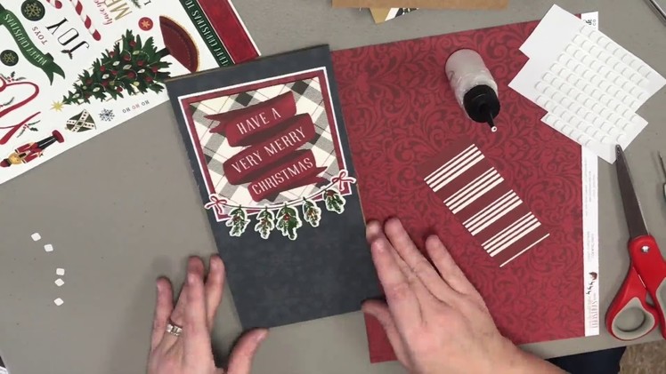 Christmas Jot Photo Journal Mini Album Made With One 12 x 12 Paper Pack