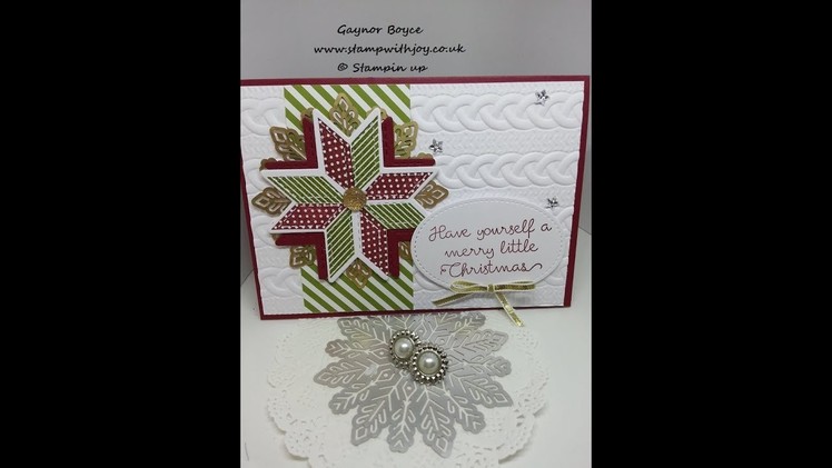 Christmas quilt card stampin up