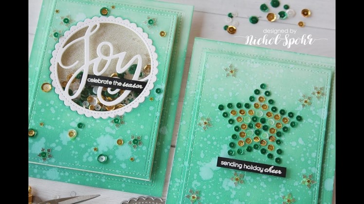 Christmas Sequins Cards