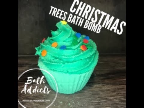 Christmas Tree Bath Bomb and Sugar Free Bubble Frosting Tutorial