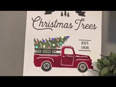 Christmas Tree Truck Sign Silhouette Cameo and Cricut Tutorial