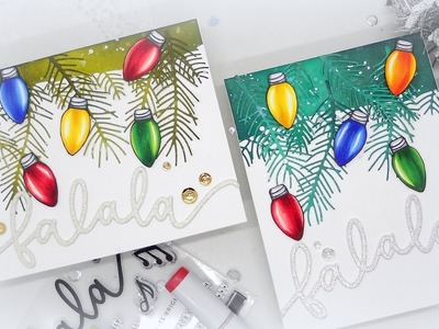 Coloring Shiny Christmas Lights: Simon Says Stamp