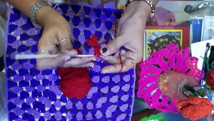 Crochet flower in Gujarati