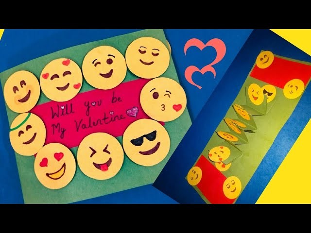 DIY Emoji card | valentine emoji card tutorial