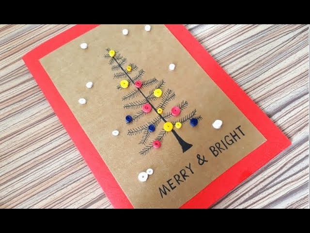 DIY Paper Quilling -Christmas Card - Easy & Simple  Christmas design 07