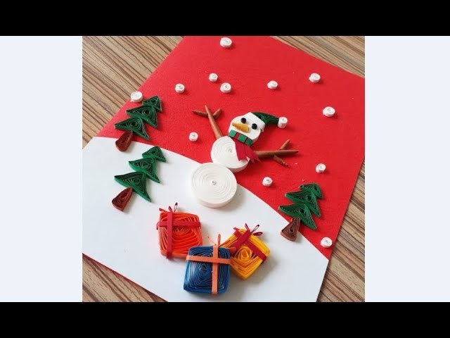 DIY Paper Quilling -Christmas Card - Easy & Simple  Christmas design 20