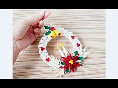 DIY Paper Quilling -Christmas Wreath - Easy & Simple  Christmas design 18