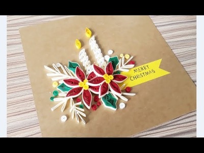 DIY Paper Quilling -Christmas Card - Easy & Simple  Christmas design 19