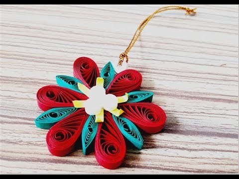DIY Paper Quilling -Easy & Simple  Christmas design 01