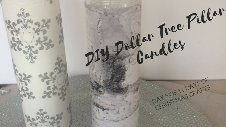 Dollar Tree Pillar Candles Day #5 | 12 Days Of Christmas Crafts