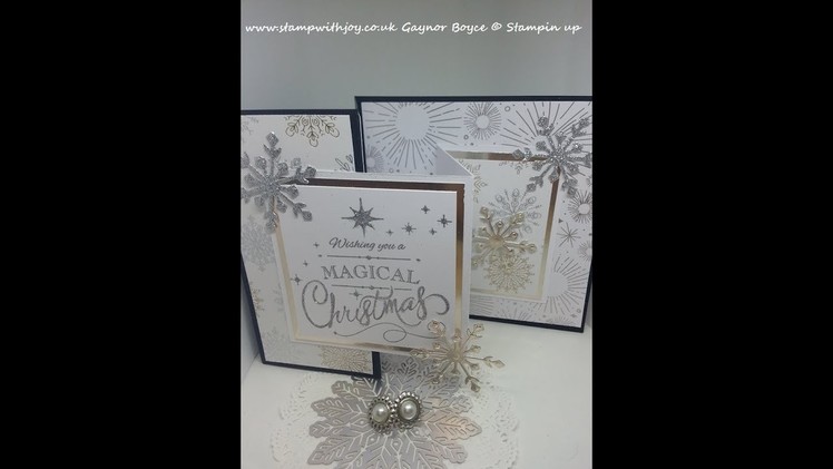 Double Z Joy fold Christmas card using year to cheer SU