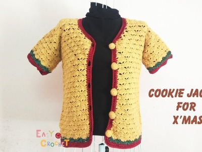 Easy Crochet: Crochet Cookie Jacket for Christmas (all sizes) - STEP BY STEP