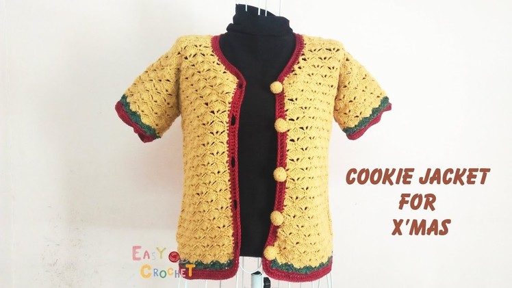 Easy Crochet: Crochet Cookie Jacket for Christmas (all sizes) - STEP BY STEP