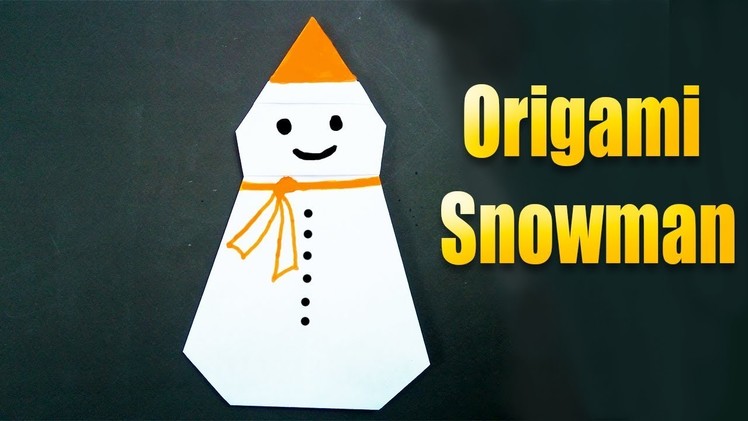 Easy Origami Snowman- Origami SNOWMAN folding tutorial-origami?Christmas.Santa Claus?