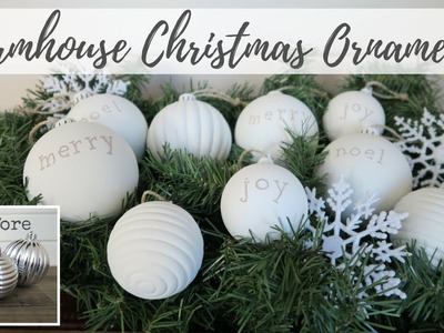 Farmhouse Christmas Ornaments | Up-Cycled Christmas Decor