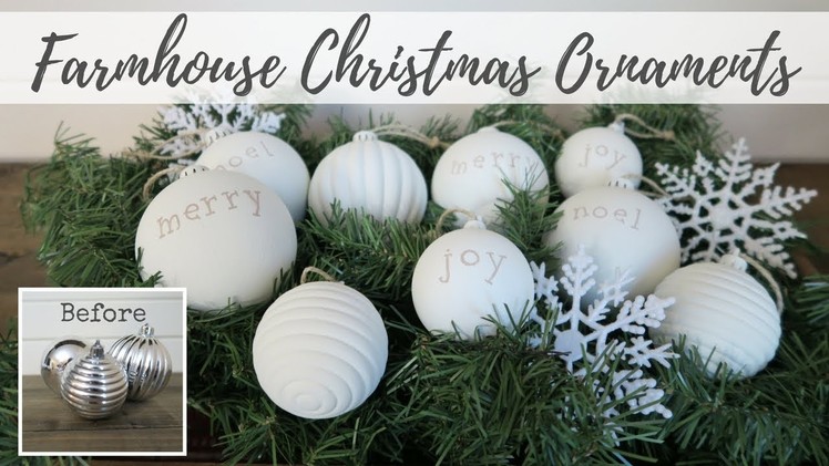 Farmhouse Christmas Ornaments | Up-Cycled Christmas Decor