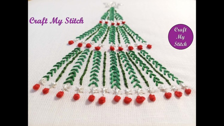 Hand Embroidery | Christmas Tree embroidery - CMS 17 09