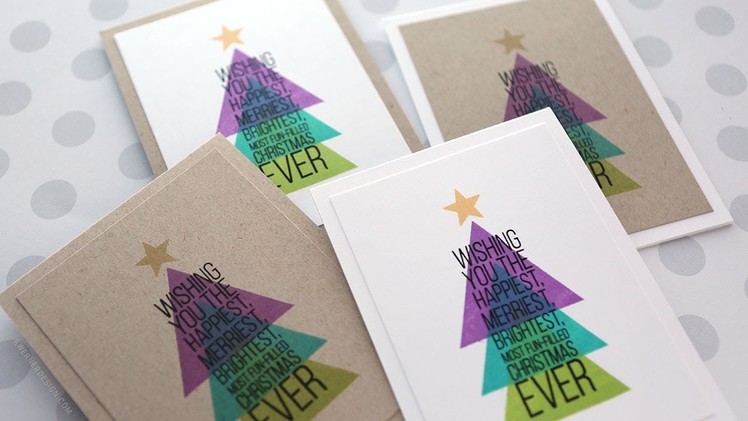 Holiday Card Series 2017 - Day 2 - Modern Christmas Tree with Triangle Stamp