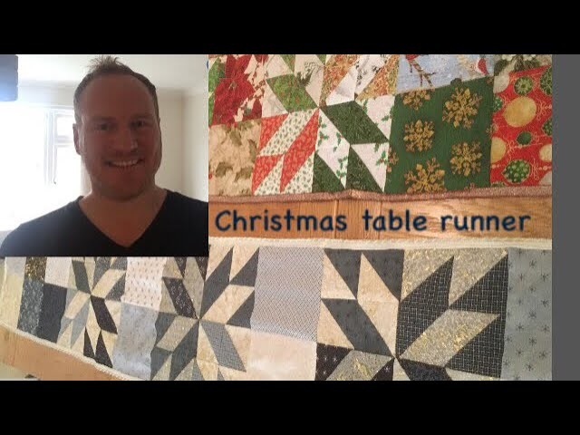 How to make a Christmas patchwork table runner
