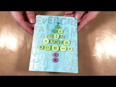 How to Make a Shimmery Button Christmas Tree Card