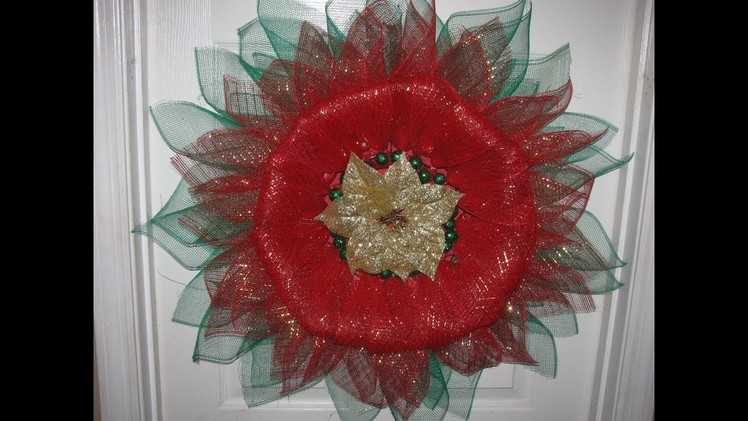 How to make Carmen's Christmas Poinsettia Wreath