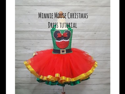 Minnie Mouse Christmas Tutu Dress Tutorial!