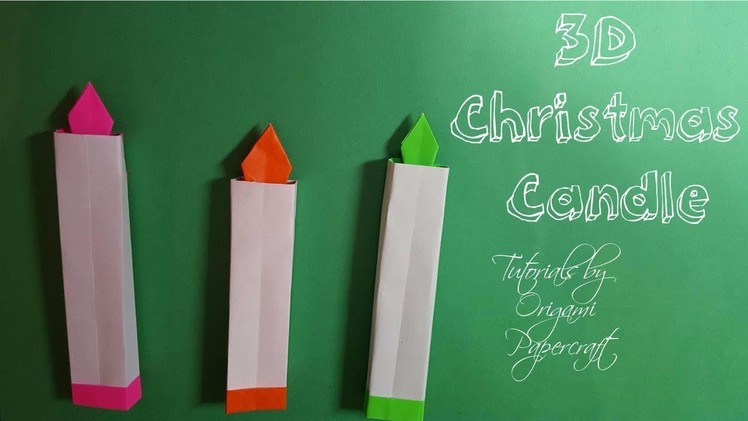 Origami: 3D Christmas Candle (Easy and Fast) | Tutorial for beginners!
