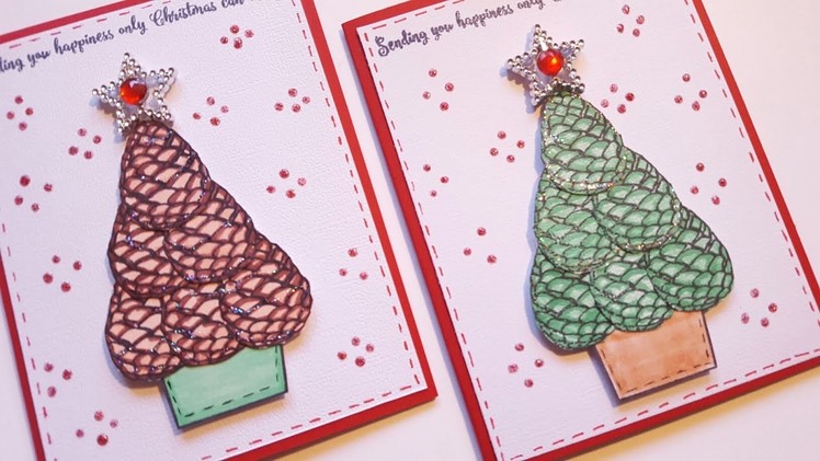 PINECONE CHRISTMAS TREE CARD | MAYMAY MADE IT DESIGN TEAM