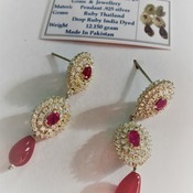 Ruby/July Birthstone Earrings