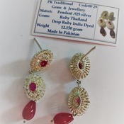 Ruby/July Birthstone Earrings