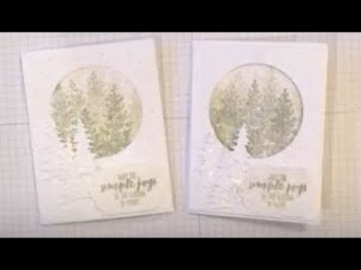 Sparkly White and Green Christmas Card