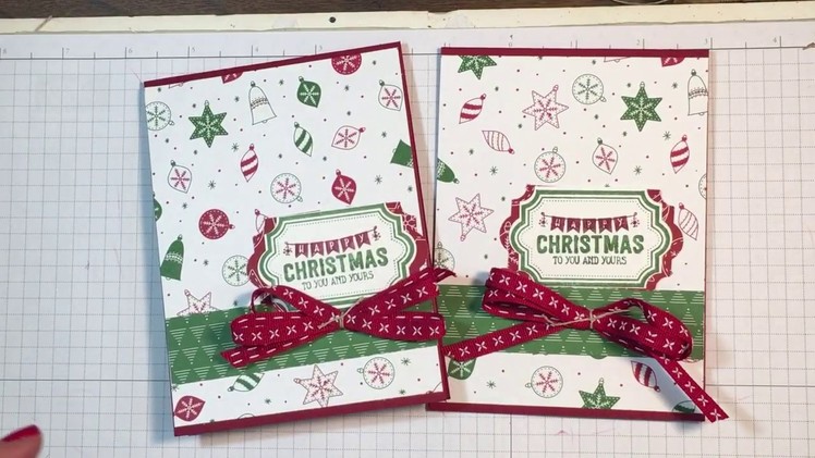 Stampin' Up! Christmas Cards 2017 - Labels to Love Gift Card Holder