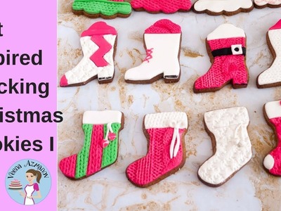 Stockings Christmas Cookies with Fondant - Cookie Decorating Tutorial