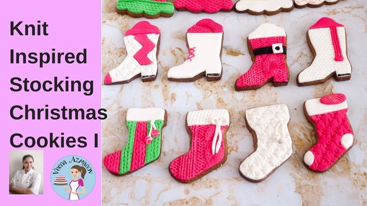 Stockings Christmas Cookies with Fondant - Cookie Decorating Tutorial